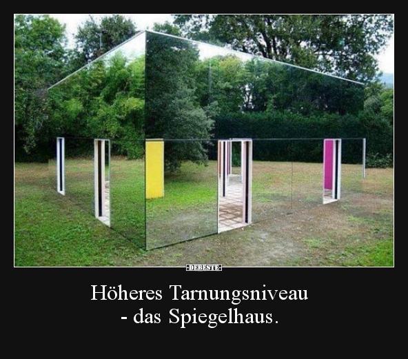Höheres Tarnungsniveau 
- das Spiegelhaus.