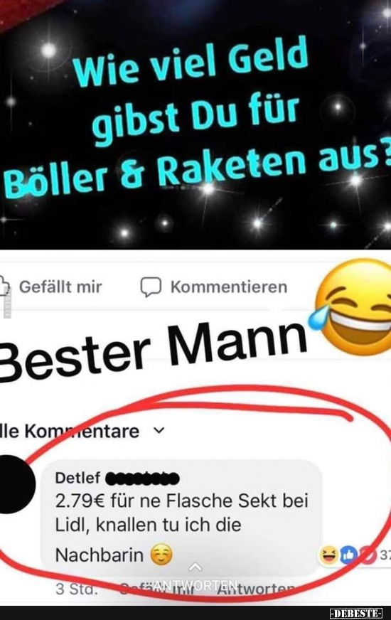 Wie viel Geld gibst Du für Böller & Raketen aus? - Lustige Bilder | DEBESTE.de