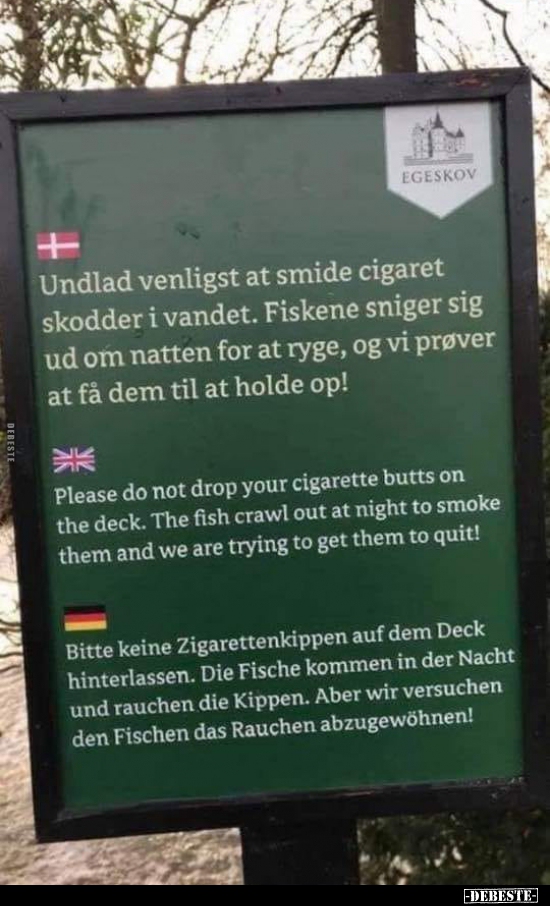 Bitte keine Zigarettenkippen auf dem Deck.. - Lustige Bilder | DEBESTE.de