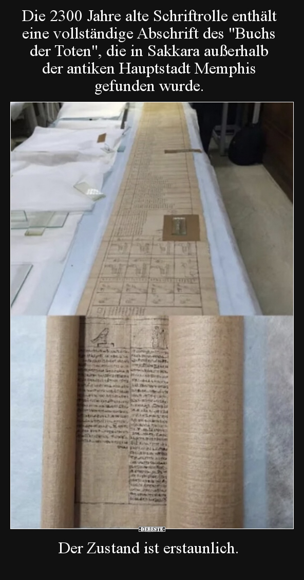 Die 2300 Jahre alte Schriftrolle enthält eine vollständige.. - Lustige Bilder | DEBESTE.de