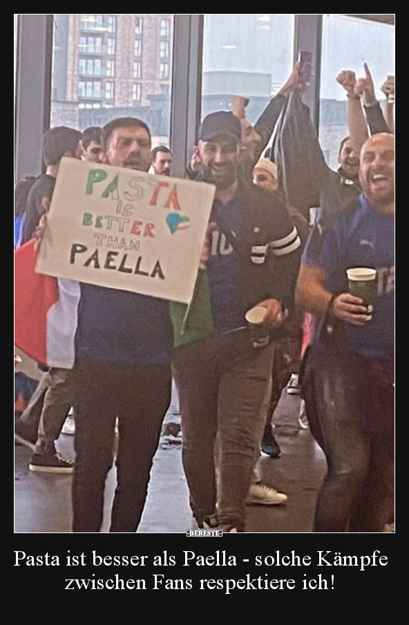 Pasta ist besser als Paella - solche Kämpfe zwischen Fans.. - Lustige Bilder | DEBESTE.de