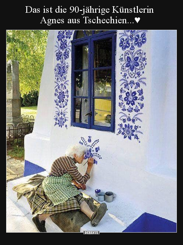 Das ist die 90-jährige Künstlerin Agnes aus.. - Lustige Bilder | DEBESTE.de