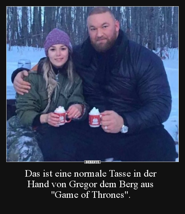 Das ist eine normale Tasse in der Hand von Gregor dem.. - Lustige Bilder | DEBESTE.de
