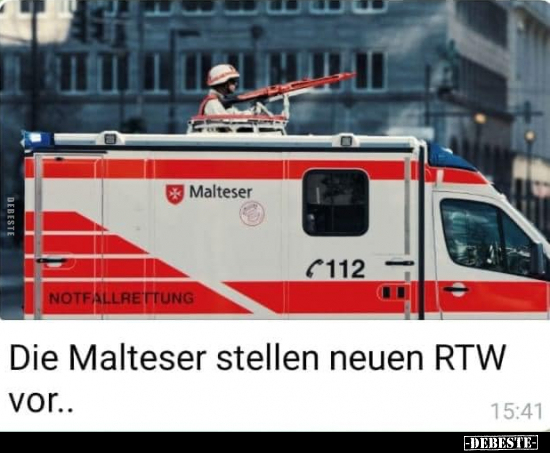 Die Malteser stellen neuen RTW vor.. - Lustige Bilder | DEBESTE.de