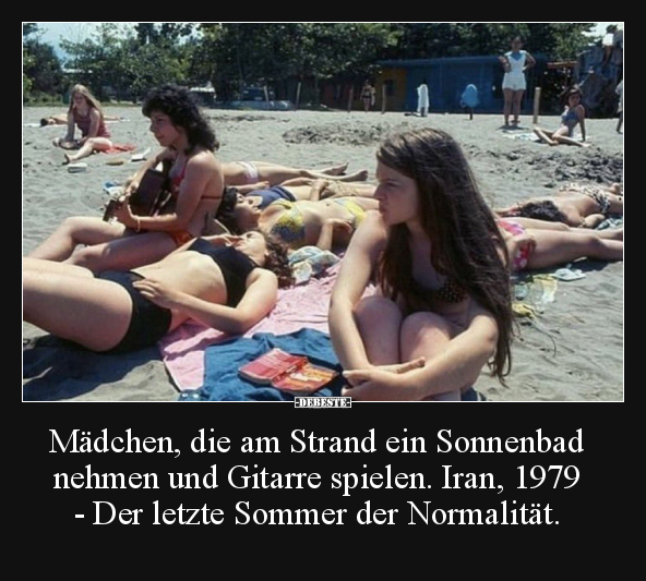 Mädchen, die am Strand ein Sonnenbad nehmen und Gitarre.. - Lustige Bilder | DEBESTE.de