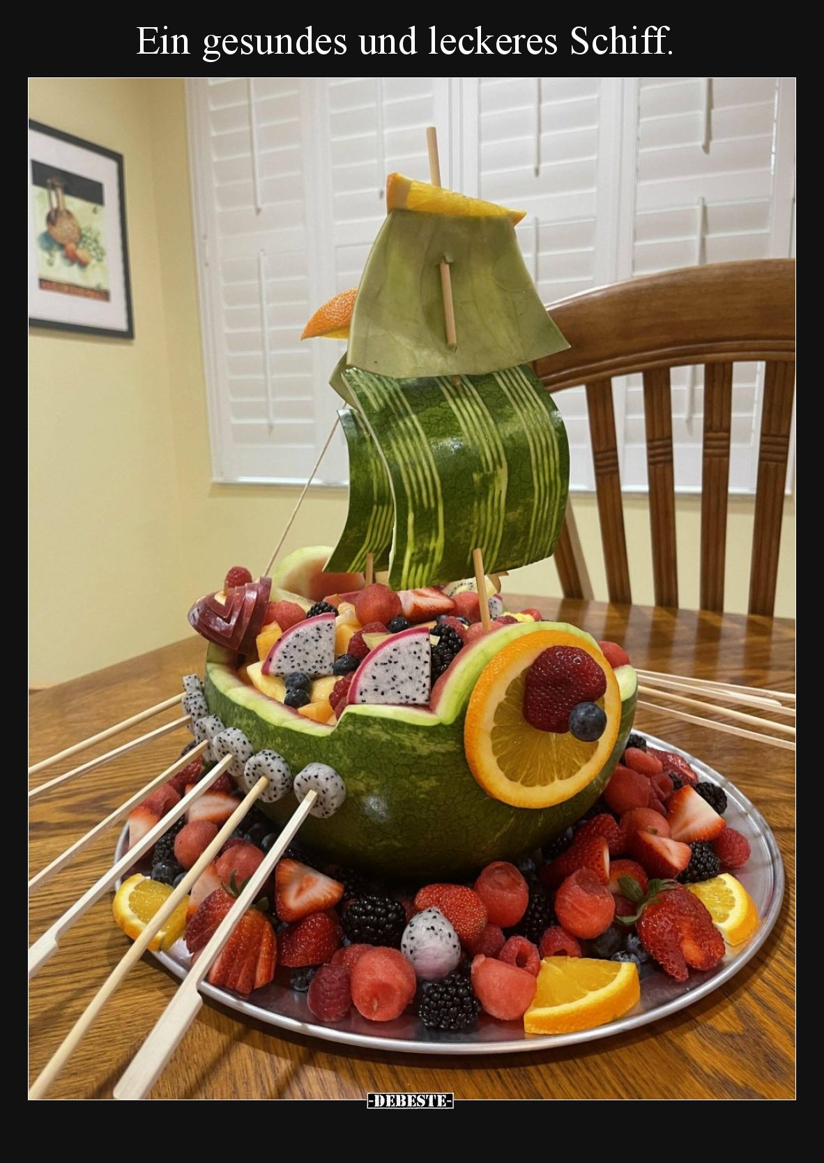 Ein gesundes und leckeres Schiff