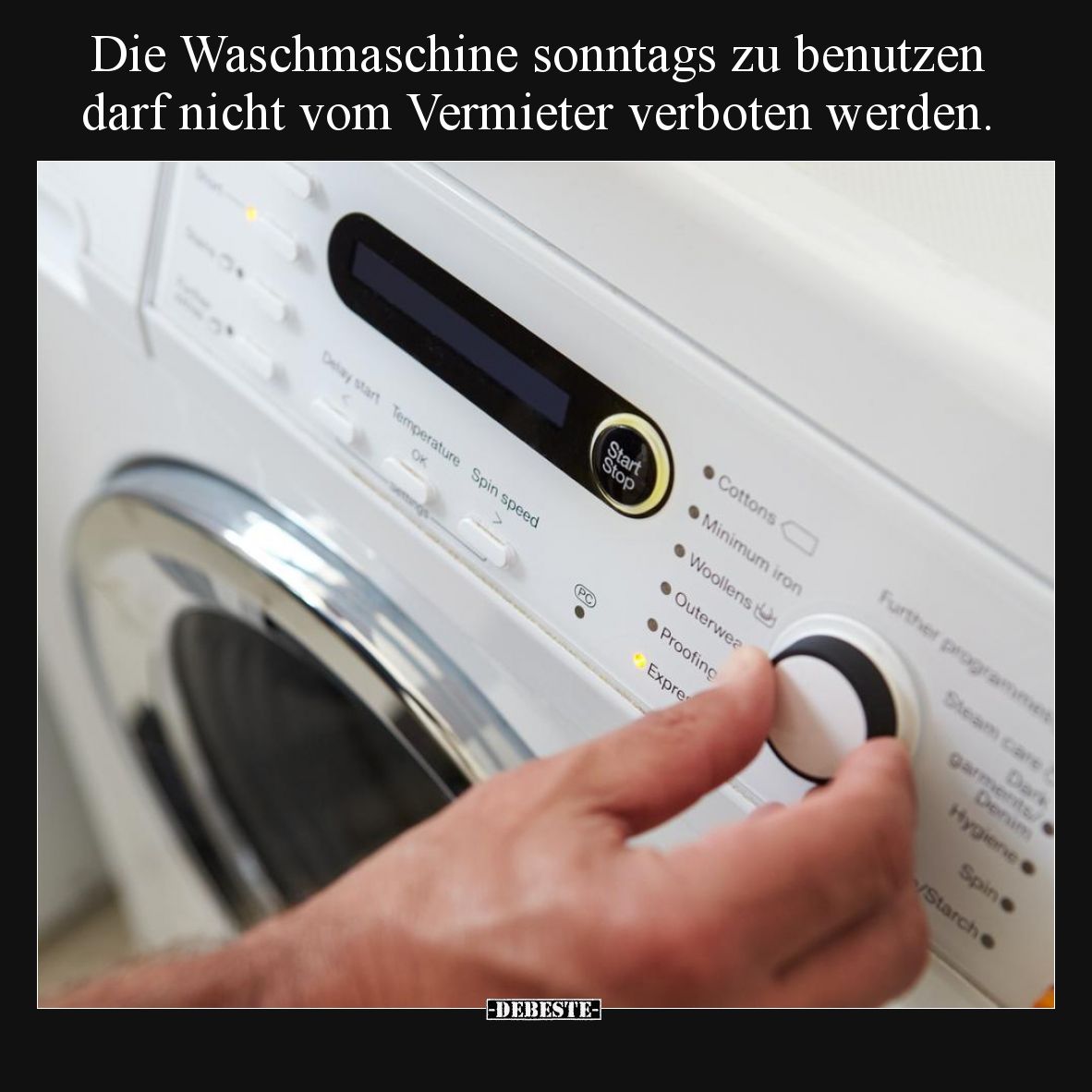 Die Waschmaschine sonntags zu benutzen darf nicht vom Vermieter verboten werden.