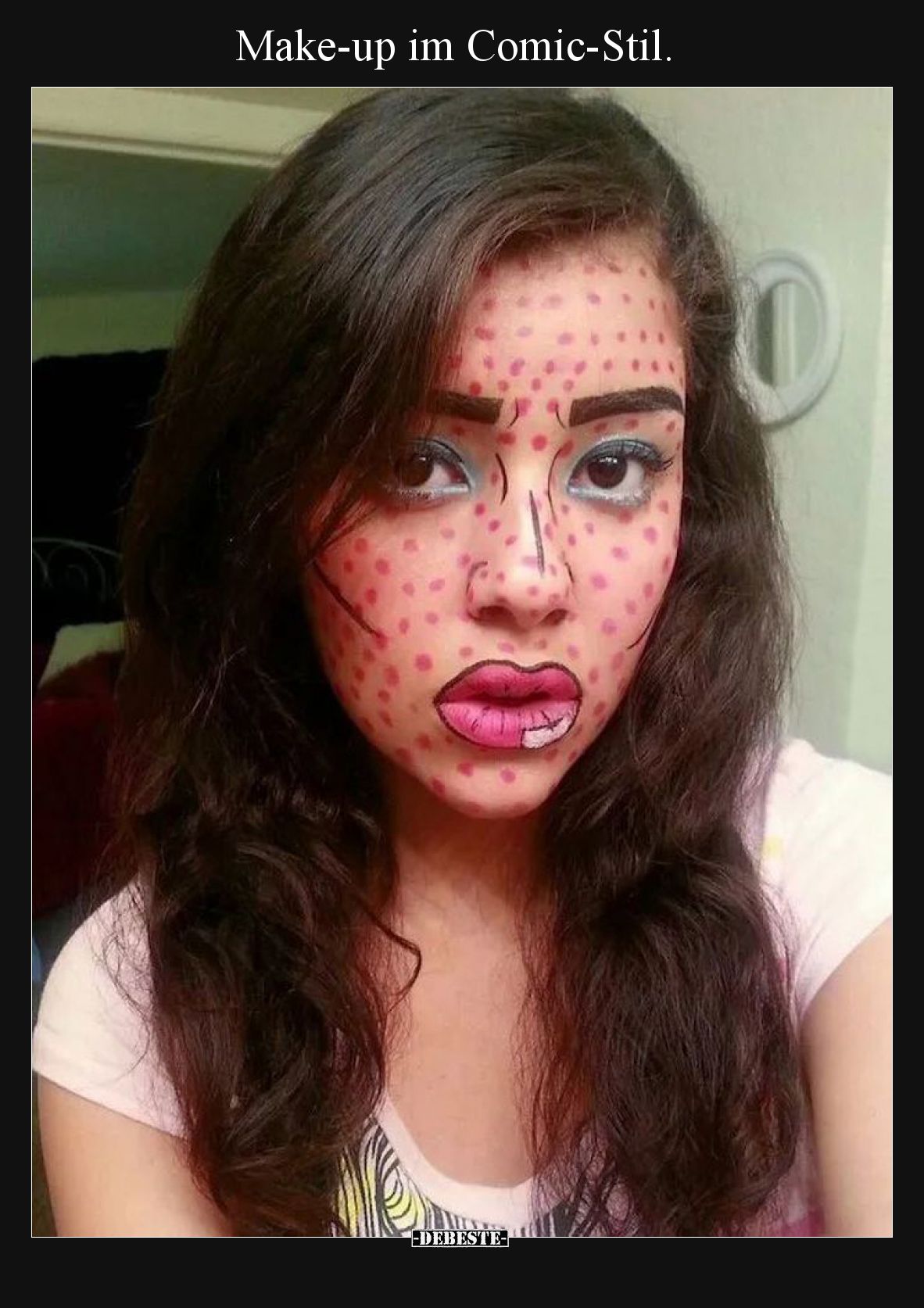 Make-up im Comic-Stil.