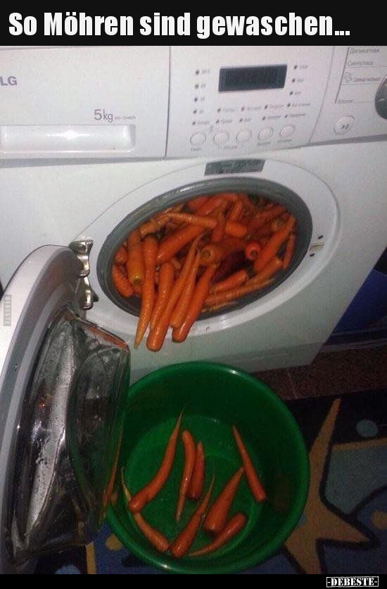 So Möhren sind gewaschen...