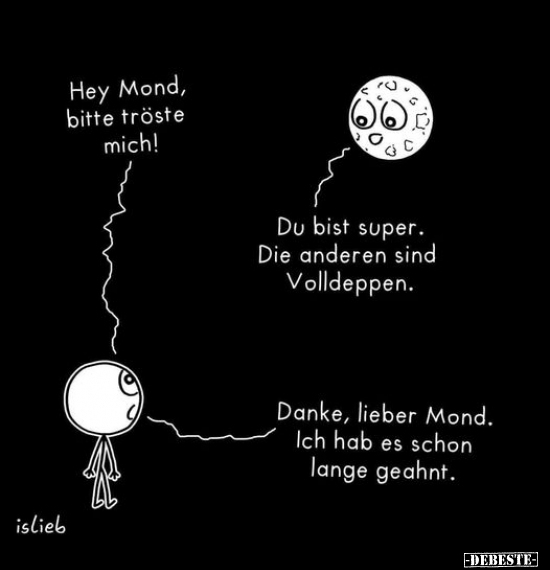 Hey Mond, bitte tröste mich!.. - Lustige Bilder | DEBESTE.de