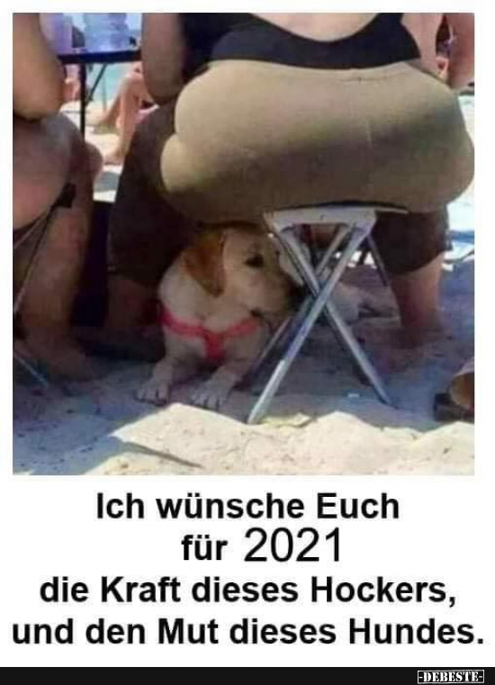 Ich wünsche Euch für 2021 die Kraft dieses Hockers.. - Lustige Bilder | DEBESTE.de