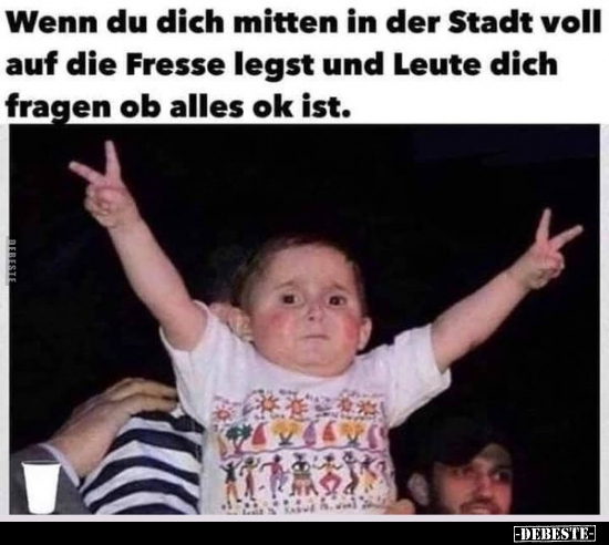 Wenn du dich mitten in der Stadt voll auf die Fresse legst..