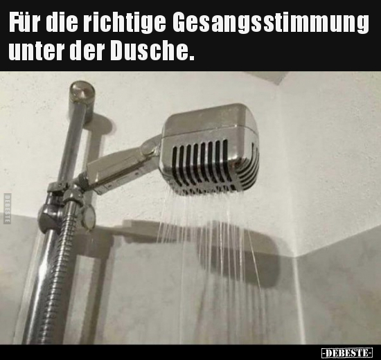 Für die richtige Gesangsstimmung unter der Dusche... - Lustige Bilder | DEBESTE.de