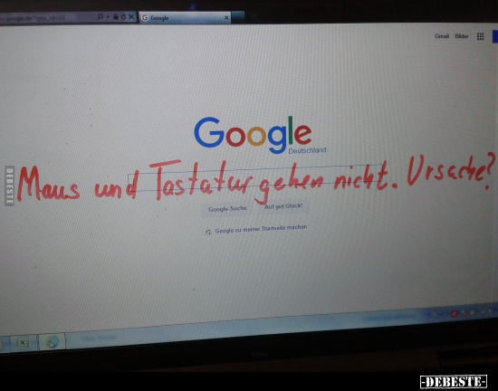 Maus und Tastatur gehen nicht... - Lustige Bilder | DEBESTE.de