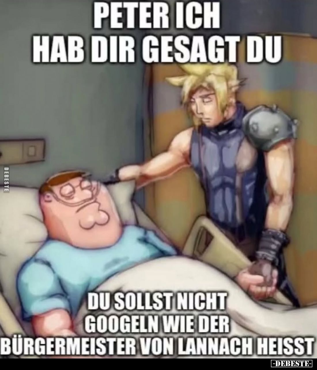 Peter ich hab dir gesagt du,
du sollst nicht googeln wie der Bürgermeister von Lannach heißt.