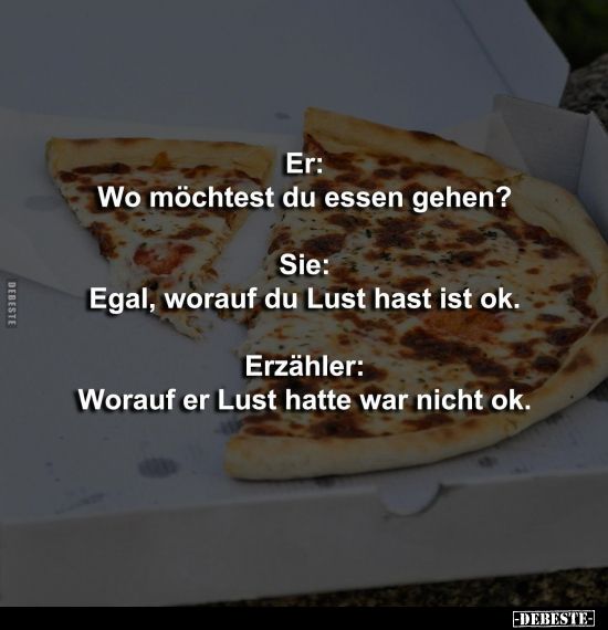 Essen, Essen Gehen, Egal