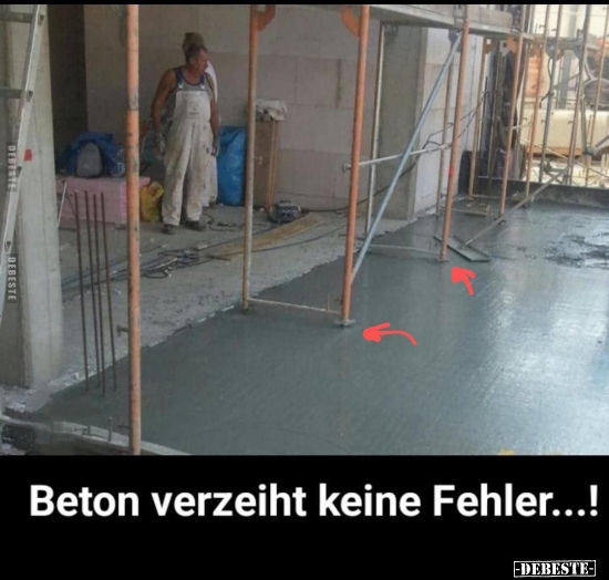 Beton verzeiht keine Fehler.. - Lustige Bilder | DEBESTE.de
