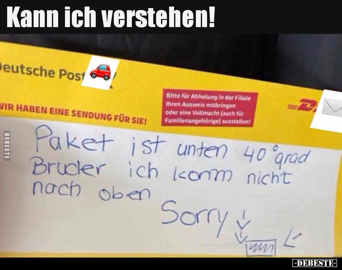 Kann ich verstehen!