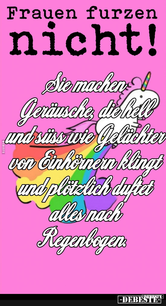 Frauen furzen nicht - Lustige Bilder | DEBESTE.de