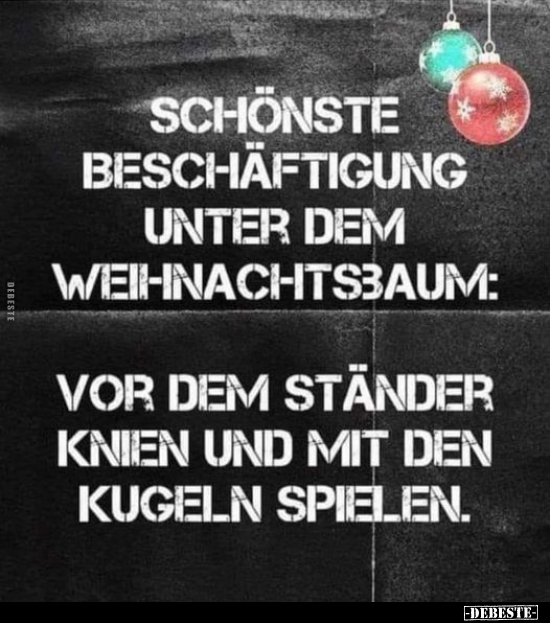 Schönste Beschäftigung unter dem Weihnachtsbaum.. - Lustige Bilder | DEBESTE.de