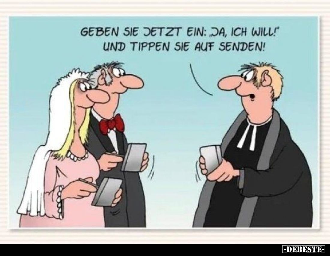 Geben Sie jetzt ein: "Ja, ich will!" und tippen Sie auf Senden!