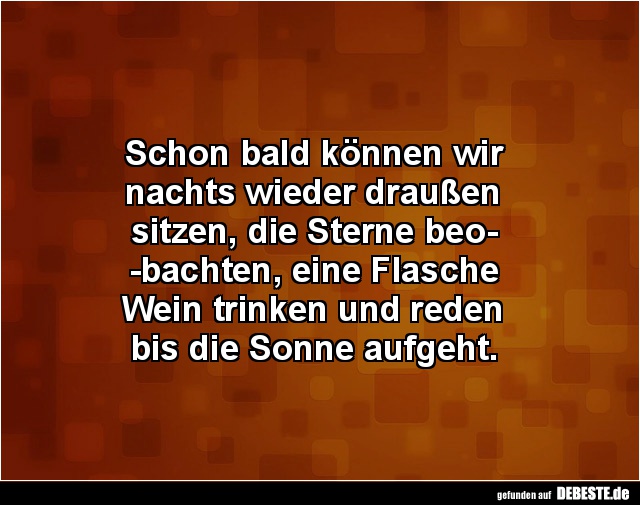 Schon bald können wir nachts wieder draußen sitzen.. - Lustige Bilder | DEBESTE.de