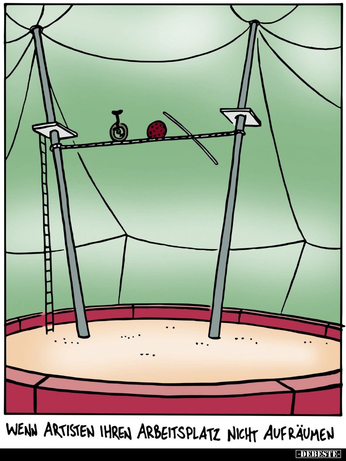 Wenn Artisten ihren Arbeitsplatz nicht aufräumen