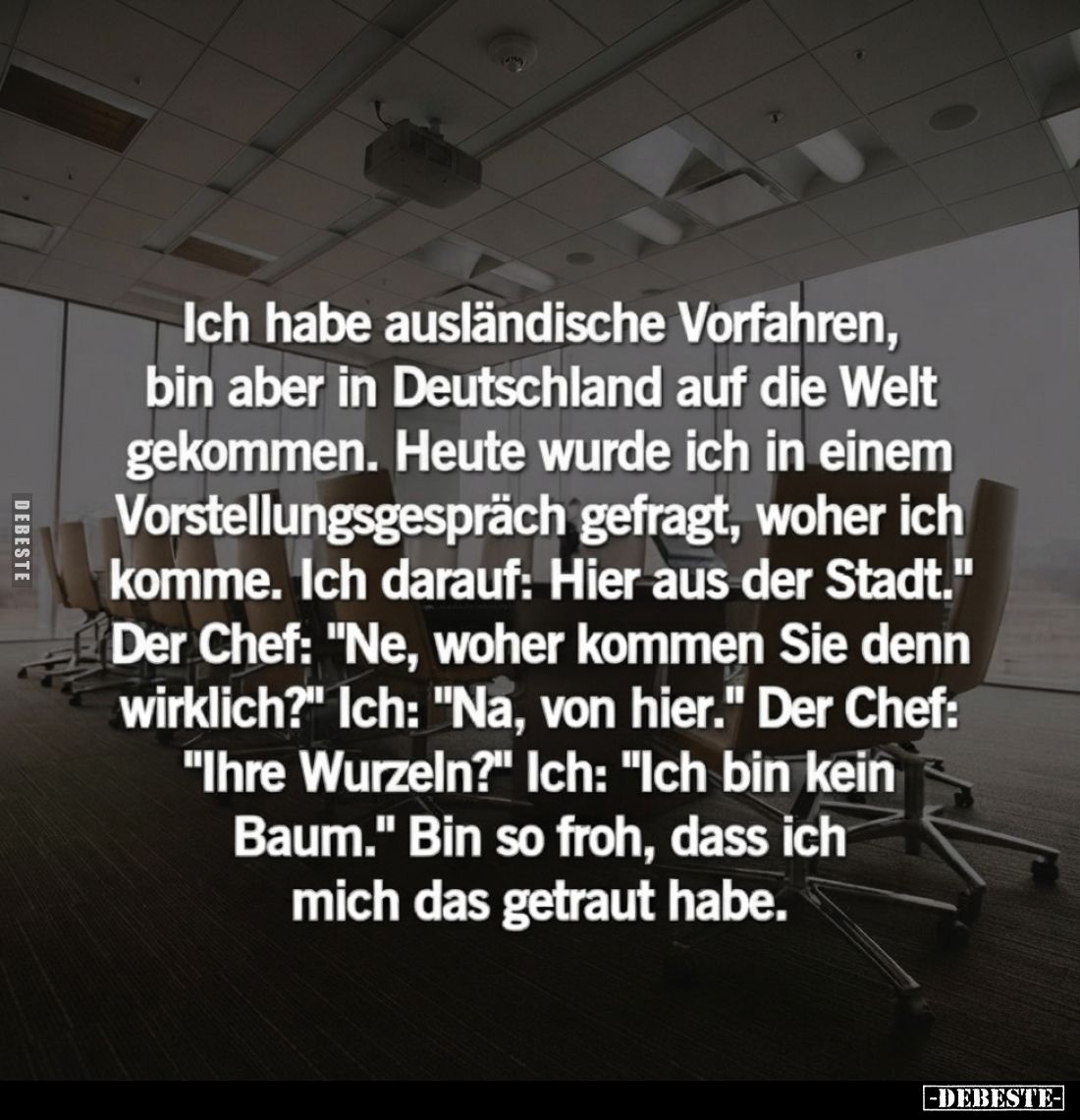 Ich habe ausländische Vorfahren, bin aber in Deutschland auf die Welt gekommen. Heute wurde ich in einem Vorstellungsgespräch...