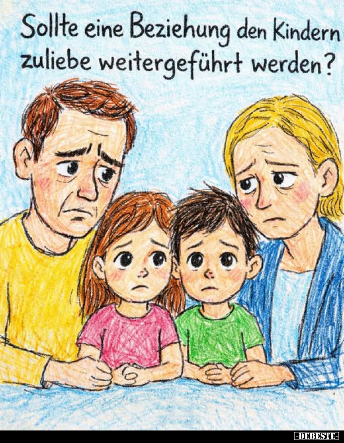 Sollte eine Beziehung den Kindern zuliebe weitergeführt werden?