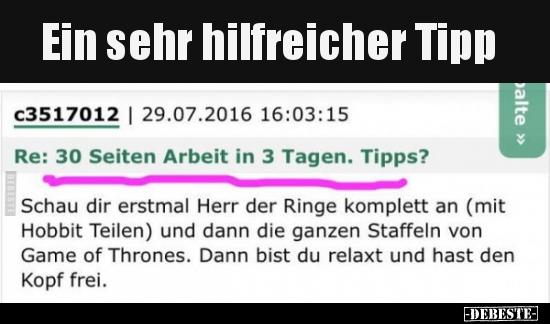 Ein sehr hilfreicher Tipp.. - Lustige Bilder | DEBESTE.de