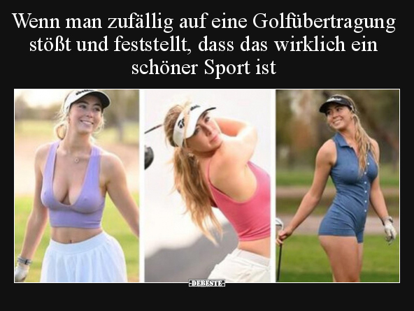 Wenn man zufällig auf eine Golfübertragung stößt und.. - Lustige Bilder | DEBESTE.de
