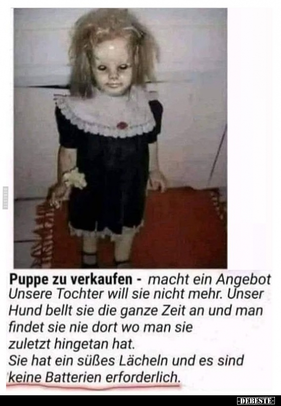 Puppe zu verkaufen - macht ein Angebot.. - Lustige Bilder | DEBESTE.de