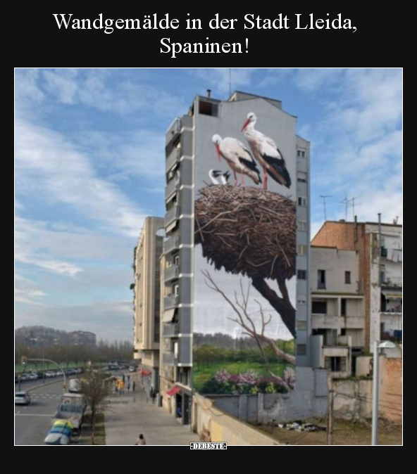 Wandgemälde in der Stadt Lleida, Spaninen!.. - Lustige Bilder | DEBESTE.de