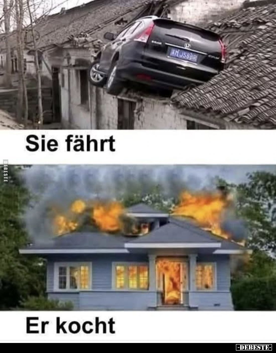 Sie fährt vs
Er kocht.