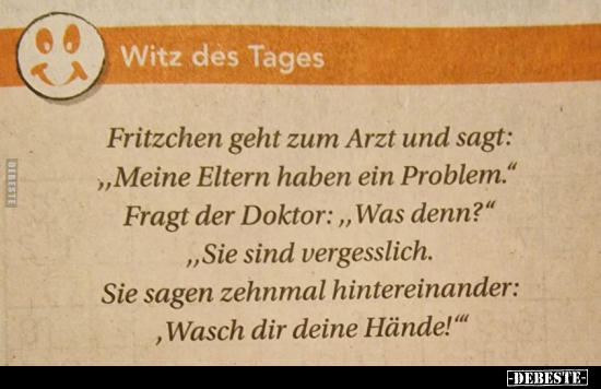 Fritzchen geht zum Arzt und sagt: "Meine Eltern haben ein.." - Lustige Bilder | DEBESTE.de