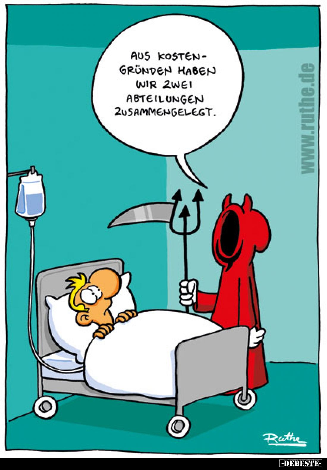 Aus Kostengründen haben wir zwei Abteilungen zusammengelegt.