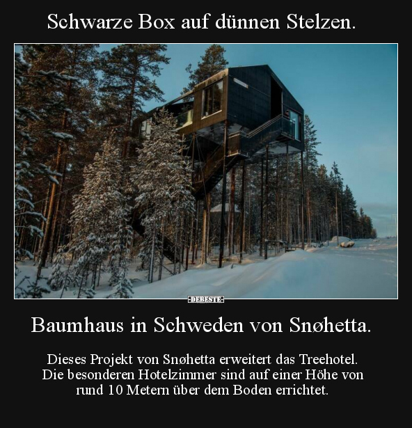 Schwarze Box auf dünnen Stelzen.. - Lustige Bilder | DEBESTE.de