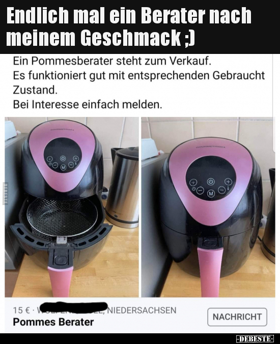 Ein Pommesberater steht zum Verkauf... - Lustige Bilder | DEBESTE.de