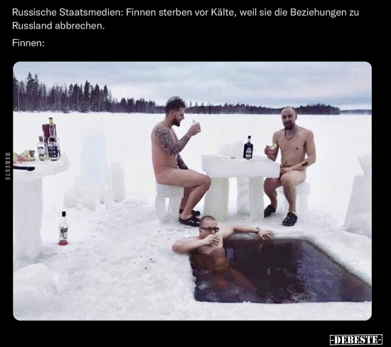 Russische Staatsmedien: Finnen sterben vor Kälte, weil sie.. - Lustige Bilder | DEBESTE.de
