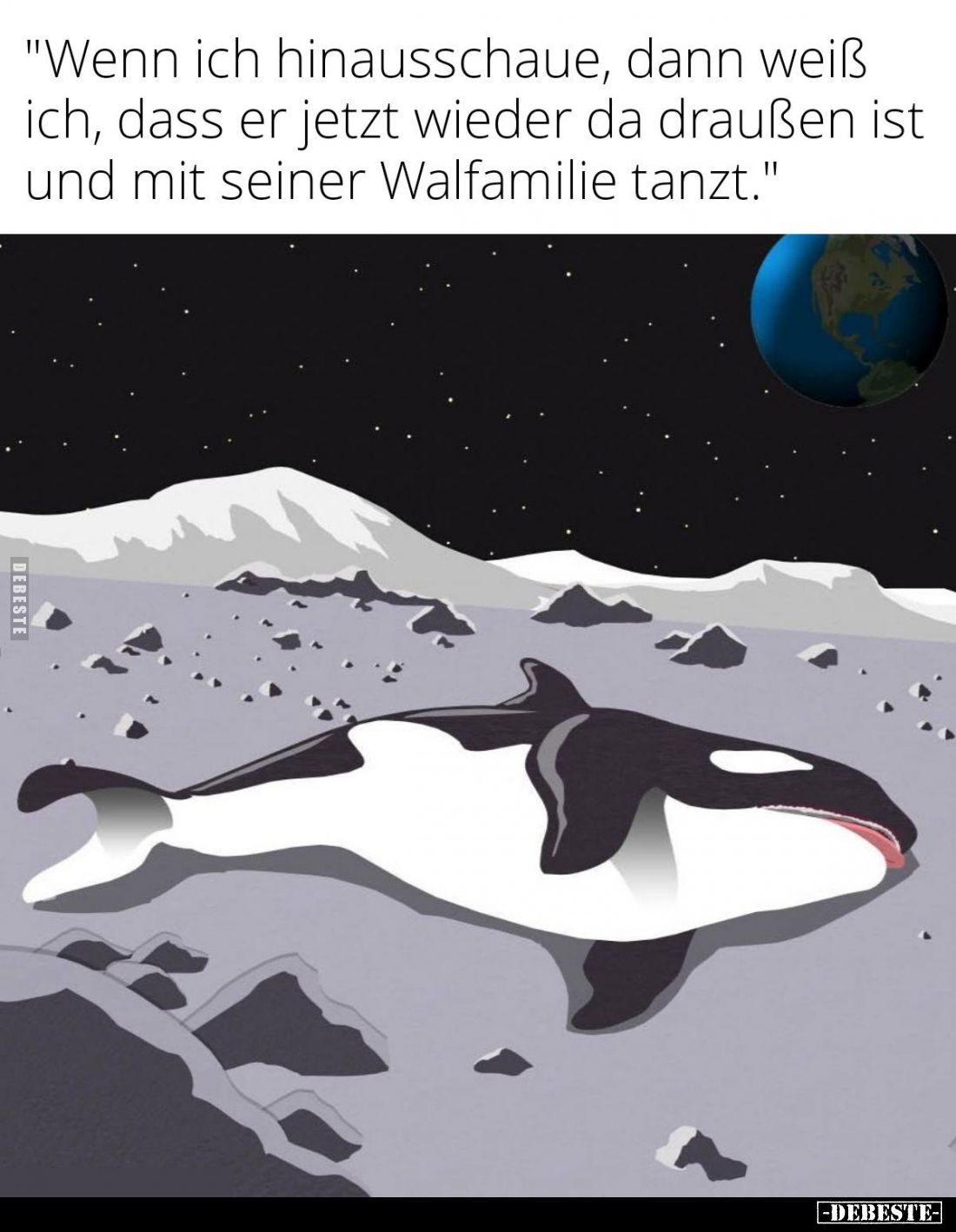 "Wenn ich hinausschaue, dann weiß ich, dass er jetzt wieder da draußen ist und mit seiner Walfamilie tanzt."