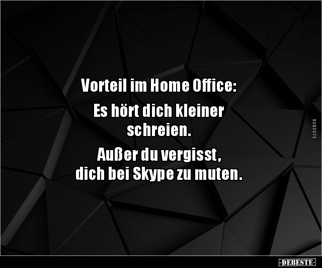 Vorteil im Home Office: Es hört dich kleiner.. - Lustige Bilder | DEBESTE.de