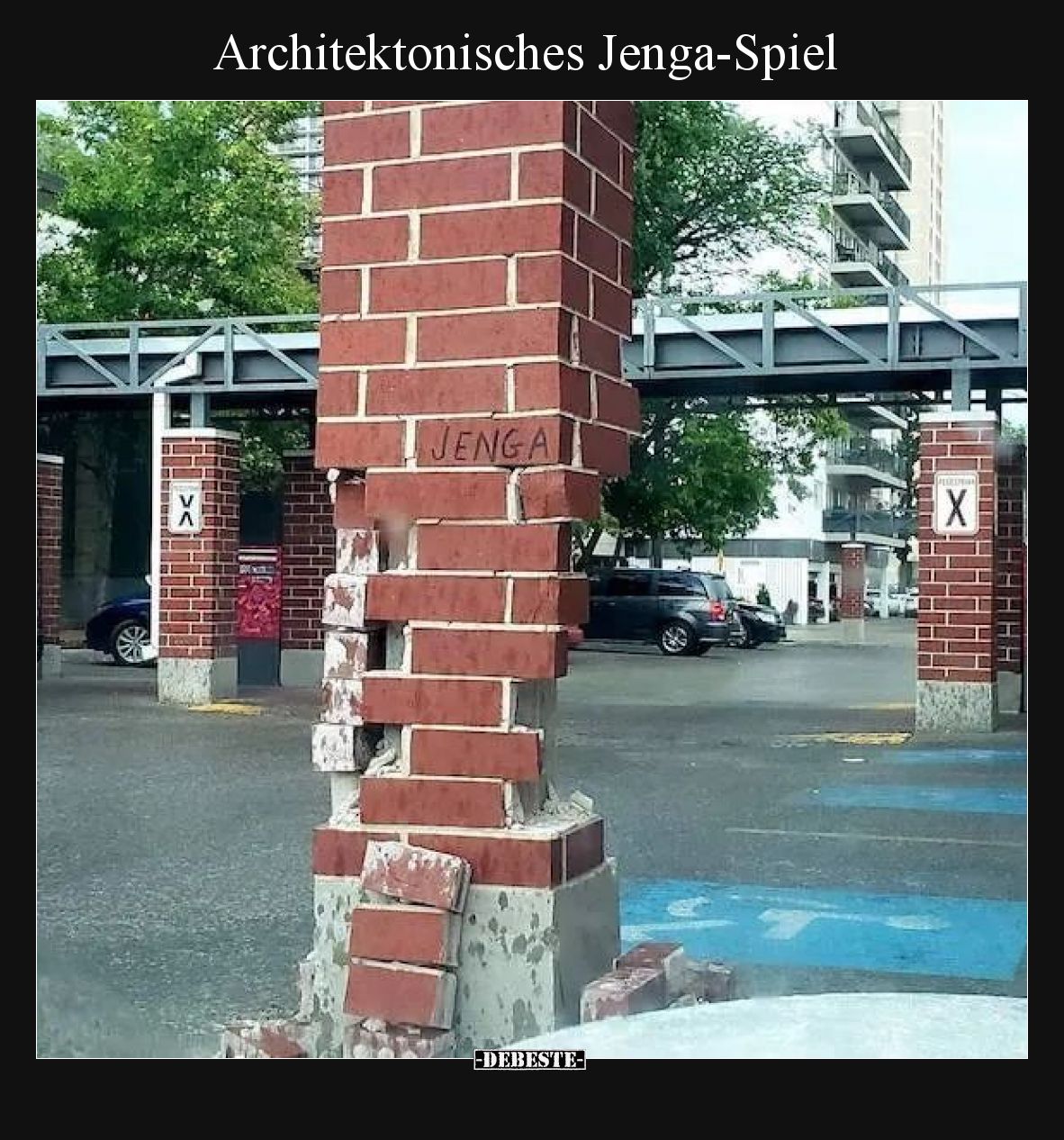 Architektonisches Jenga-Spiel