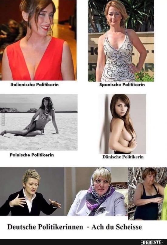 Italienische, Spanische, Polnische Politikerinnen vs Deutsche Politikerinnen. - Lustige Bilder | DEBESTE.de