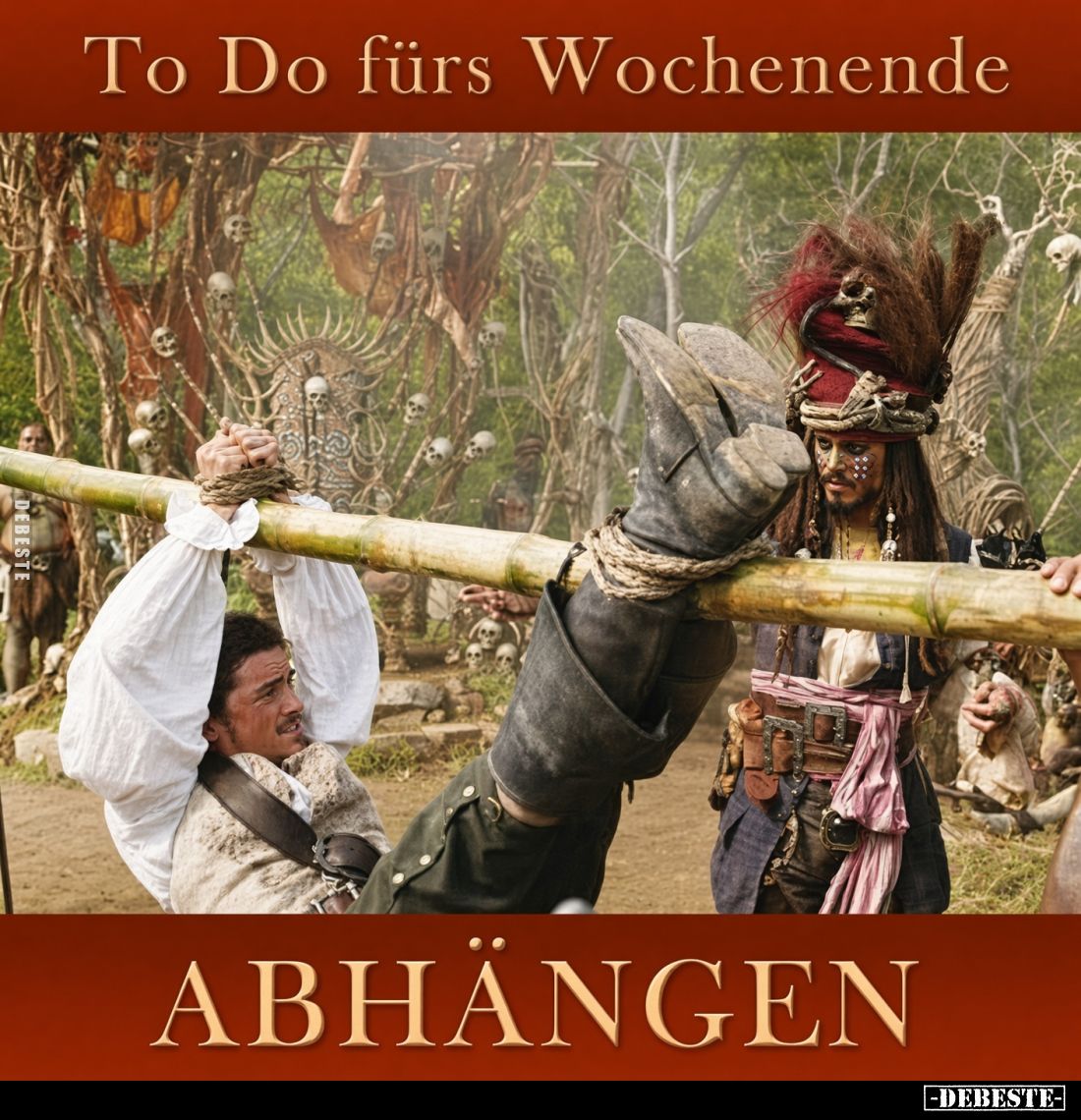 To do fürs Wochenende:
abhängen.