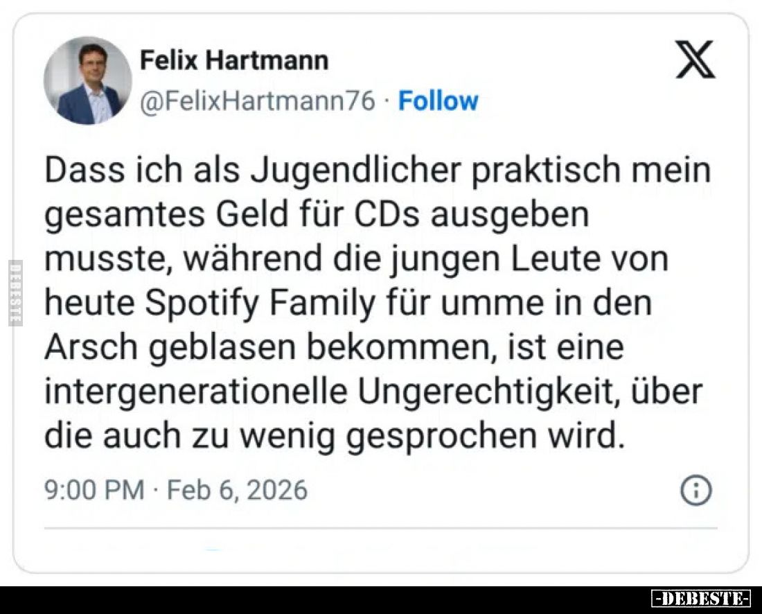 Dass ich als Jugendlicher praktisch mein gesamtes Geld für.. - Lustige Bilder | DEBESTE.de