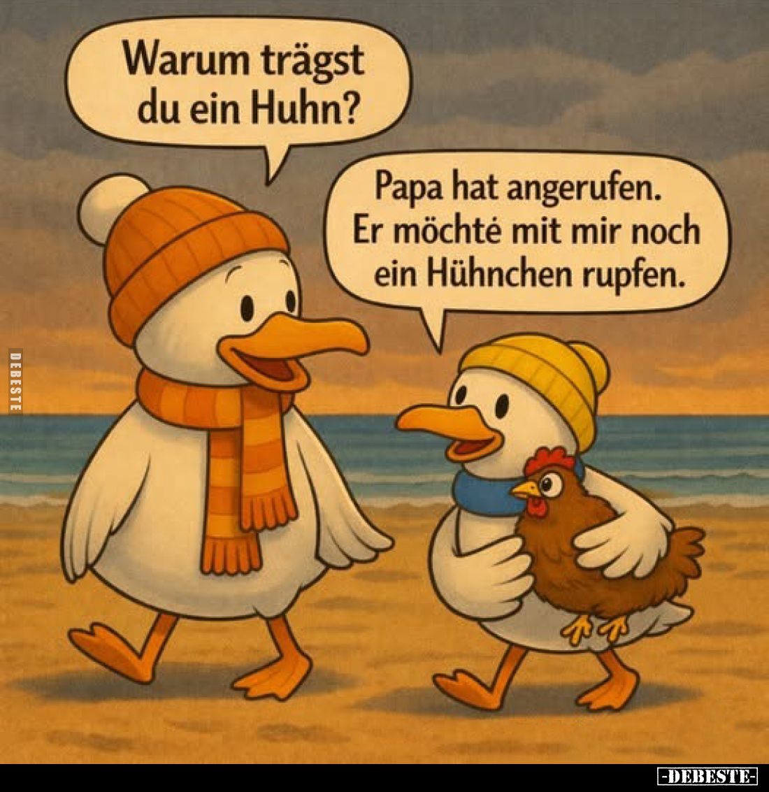 Warum trägst du ein Huhn? Papa hat angerufen.. - Lustige Bilder | DEBESTE.de