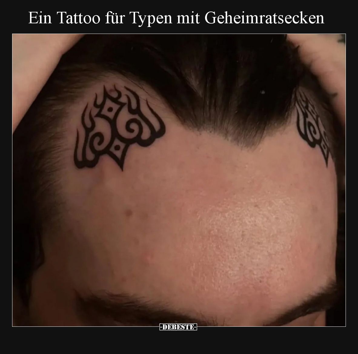 Ein Tattoo für Typen mit Geheimratsecken