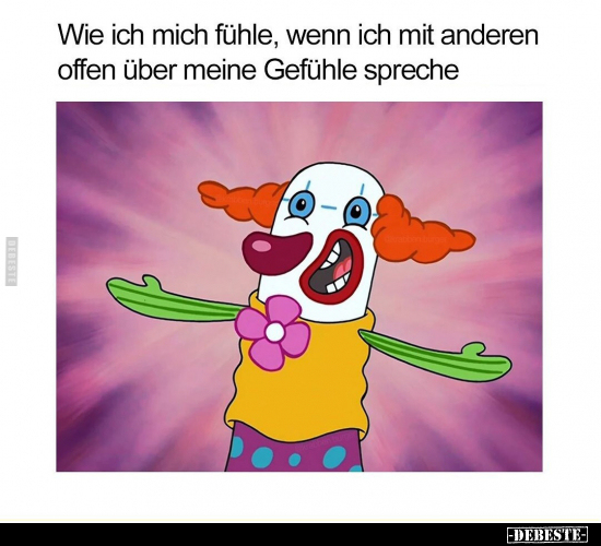 Wie ich mich fühle, wenn ich mit anderen offen über meine Gefühle spreche