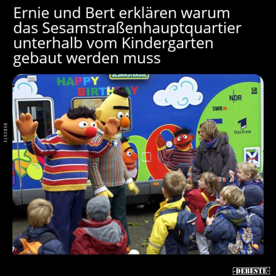 Ernie und Bert erklären warum das Sesamstraßenhauptquartier.. - Lustige Bilder | DEBESTE.de