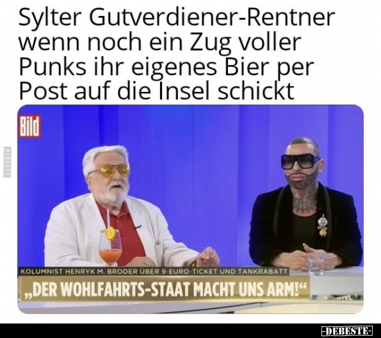 Sylter Gutverdiener-Rentner wenn noch ein Zug voller Punks.. - Lustige Bilder | DEBESTE.de
